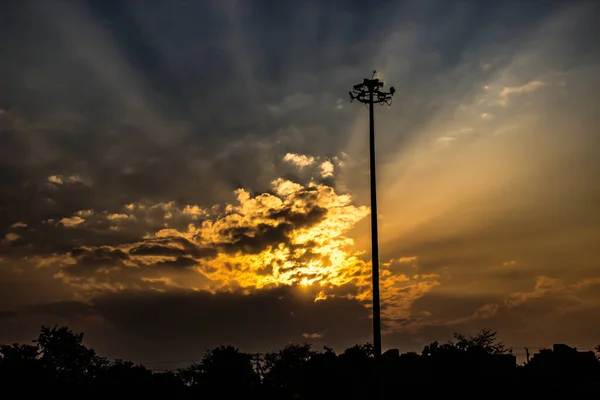 Uma Imagem Pôr Sol — Fotografia de Stock