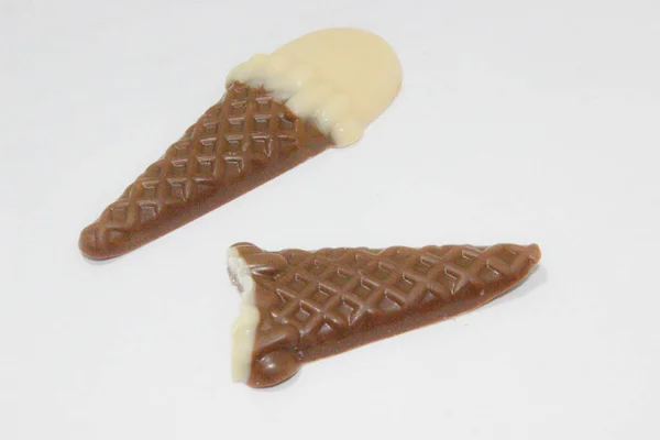 Uma Imagem Cone Chocolate — Fotografia de Stock