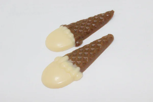 Uma Imagem Cone Chocolate — Fotografia de Stock