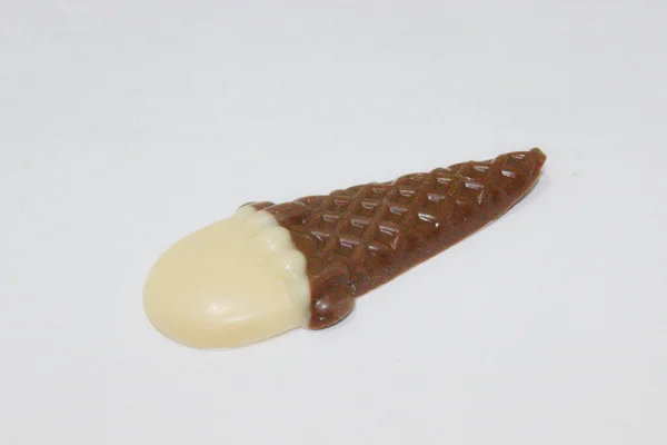 Uma Imagem Cone Chocolate — Fotografia de Stock