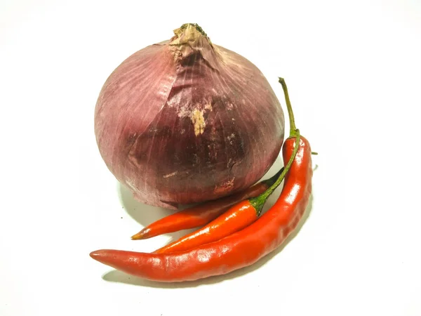 Kırmızı Biberli Soğan Resmi — Stok fotoğraf