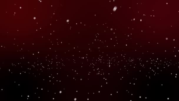 アニメーション雪のフレークお祝いの季節の背景 美しいクリスマスは雪が降る 新年のお祝いの映像 4Kでの冬のアニメーション 輝く休日粒子の動きの背景 — ストック動画