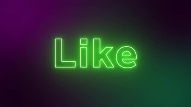 Tanıtım videosu için neon pankart arka planı gibi soyut. Sosyal Medya konsepti