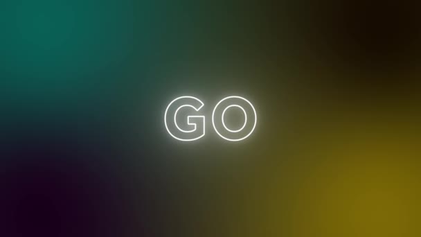 Neon Teken Banner Achtergrond Voor Promo Video Concept Van Kansspelen — Stockvideo