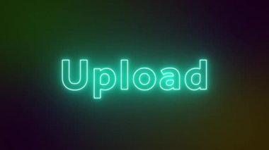 Tanıtım videosu için soyut gönderme neon uyarı arkaplanı.