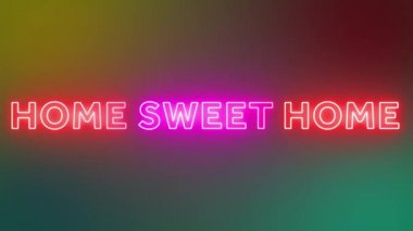 Tanıtım videosu için soyut Home Sweet Home tabela arka planı.