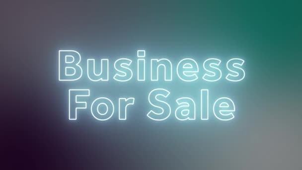 Abstract Business Sale Neon Sign Banner Background Promo Video — Stock Video