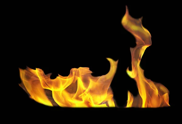 Brandmuster Isoliert Mit Schneidewegen Auf Schwarzem Hintergrund Verwischte Flammen Helle — Stockfoto