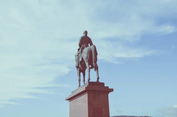 Будапешт Венгрия Ноя 2019 Обратная Сторона Статуи Всадника Артура Горгея — стоковое фото