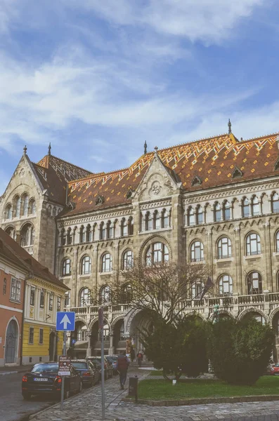 Будапешт Угорщина 2019 Красива Історична Будівля Національного Архіву Угорщини Столиці — стокове фото