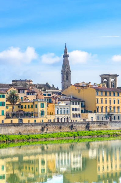 Oude Stad Van Florence Toscane Italië Gelegen Langs Rivier Arno — Stockfoto