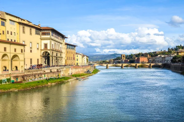 Stadsbilden Vackra Florens Toscana Italien Fotograferad Från Den Berömda Ponte — Stockfoto