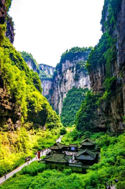 Wulong Milli Parkı, Chongqing, Çin Çin dünya miras manzara Vadisi'nde en ünlü yer