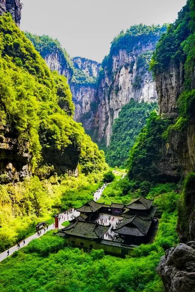 Wulong národní Park, Chongqing, Čína nejznámějším místem údolí v Číně světového dědictví krajiny — Stock fotografie