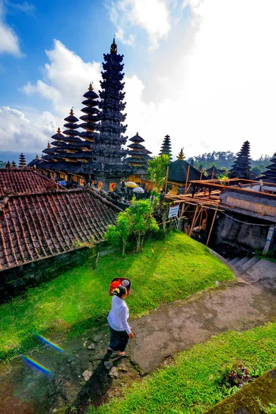 Taman Ayun Temple (Bali, Indonesia) in una bella giornata di sole — Foto Stock