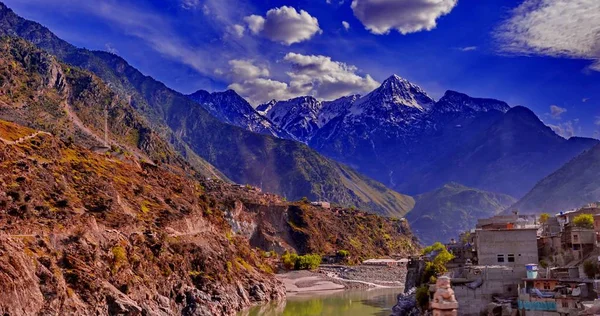 Aerial view to Indus river and valley, Karakoram, Pakistan — Stock Photo, Image