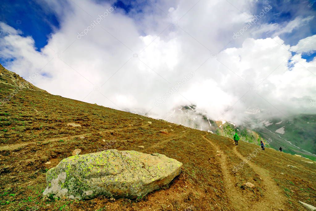 Beautiful mountain view with snow of Sonamarg, Jammu and Kashmir state, India