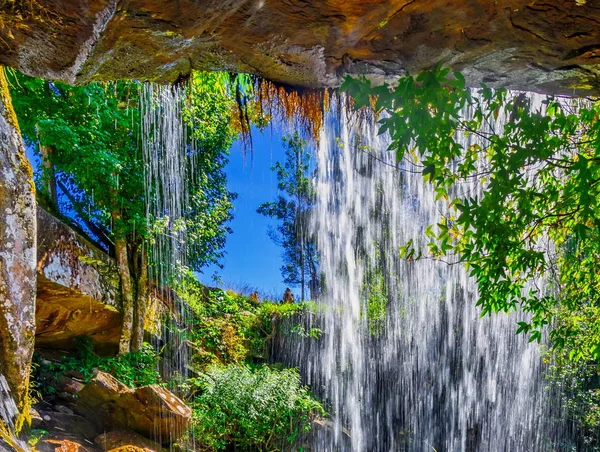 Yağmur ormanlarında güzel şelale Peyzaj Fotoğraf — Stok fotoğraf