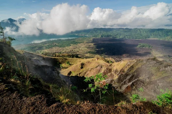 Vista do topo do vulcão Batur — Fotografia de Stock