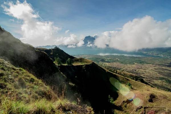 Vista dalla cima del vulcano Batur — Foto Stock