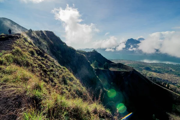Utsikt från toppen av vulkanen Batur — Stockfoto