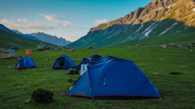 Sonamarg, Kaşmir devlet, Hindistan, güzel dağ manzarası