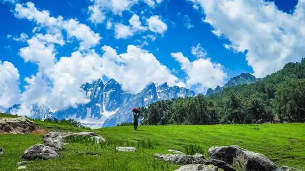 Krásná horská krajina Sonamarg, stát Kašmír, Indie — Stock fotografie