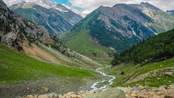 Горный ландшафт Сонамарга, штат Кашмир, Индия — стоковое фото