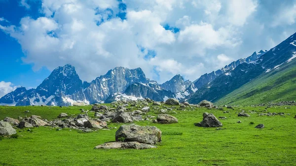 Горный ландшафт Сонамарга, штат Кашмир, Индия — стоковое фото