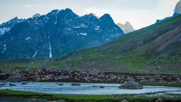 Sonamarg, Kaşmir devlet, Hindistan, güzel dağ manzarası