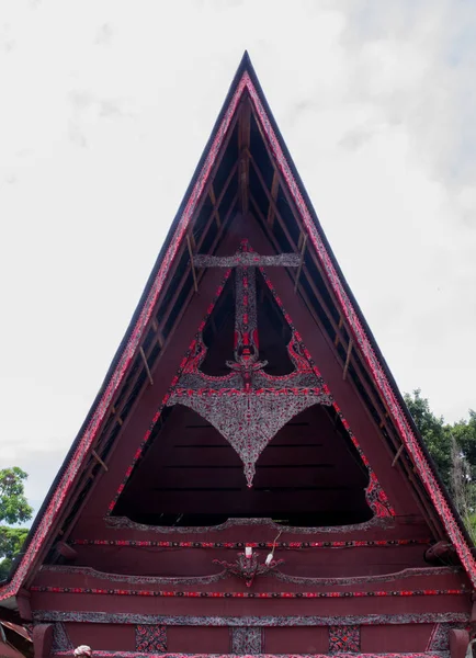 Sumatra Indonesia Septembe 2017 Ethnic Traditional Batak House Toba Lake — Stock Photo, Image