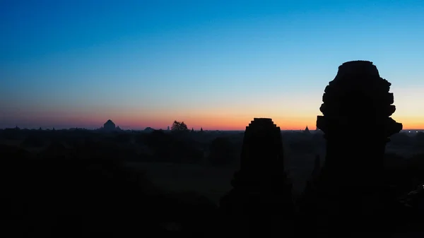 Balóny Nad Dhammayangyi Chrám Bagan Myanmar Balonem Nad Bagan Jedním — Stock fotografie