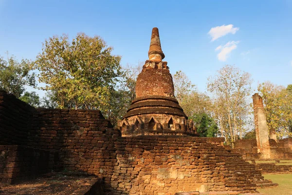 Ett Tempel Kamphaeng Phet Provinsen Ruinerna Det Kungliga Templet Ett — Stockfoto