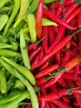 mutfak arka planını taze sıcak yeşil biber