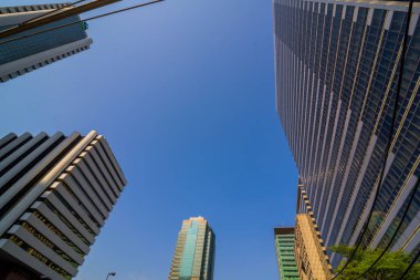 Bina, Chong Bangkok'un, Bangkok, Tayland, Thailand, düşük açılı görünüş.