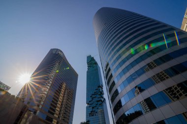 Bina, Chong Bangkok'un, Bangkok, Tayland, Thailand, düşük açılı görünüş.