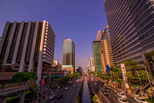 Bangkok Tailandia Abril 2017 Paisaje Urbano Del Moderno Edificio Oficinas —  Fotos de Stock