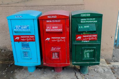 Skardu, Pakistan - 28 Temmuz 2018 'de Skardu, Pakistan' da posta kutusu