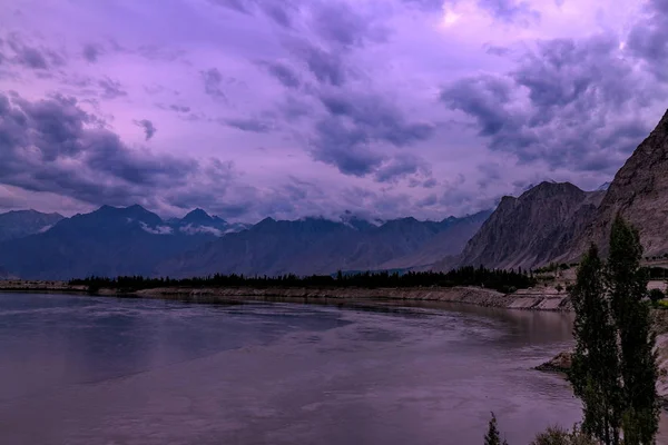 Landscape View Indus River Flowing Katpana Cold Desert Skardu Gilgit — Stock Photo, Image