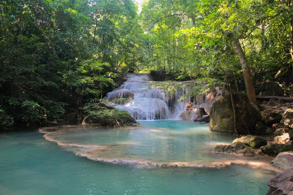 Erawan Waterfall Beautiful Waterfalls Thailand — Stock Photo, Image