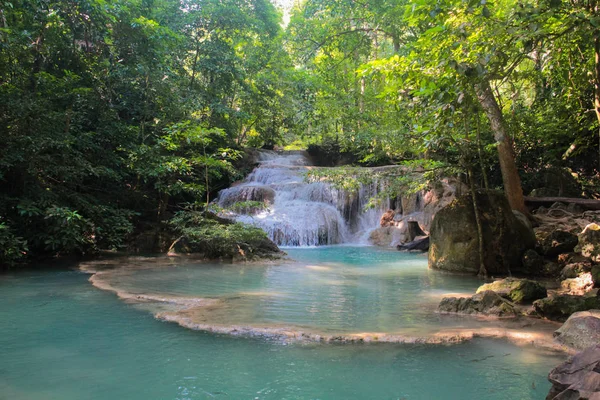 Cascada Erawan Hermosas Cascadas Tailandia — Foto de Stock