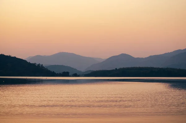 Sunset Sunrise River Mountain — Stock Photo, Image