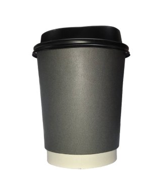 Tek kullanımlık kahve fincanı beyaz izole