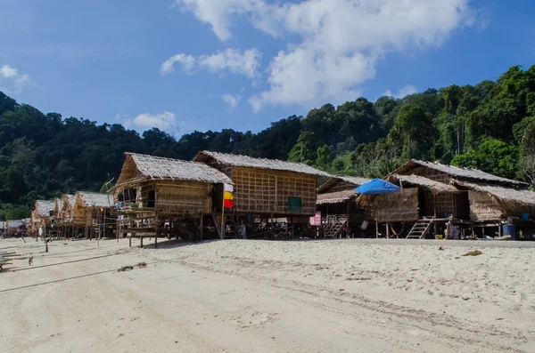 Moken Sea Gypsy Village Koh Surin Nel Parco Nazionale Del — Foto Stock