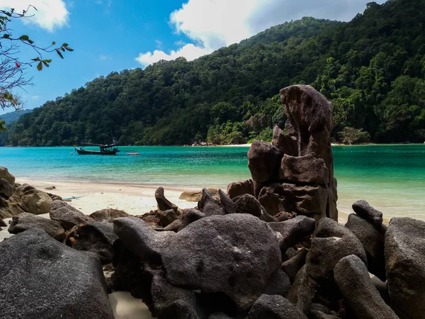 Plaj Tropikal Deniz Surin Adası Phang Nga Eyaleti Tayland — Stok fotoğraf