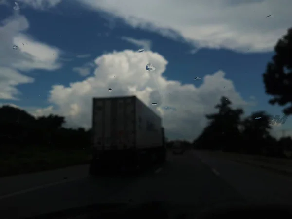 Blur Logistics Truck Road — Stock Photo, Image