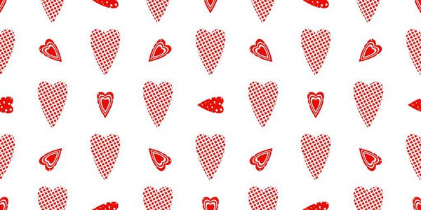 Seamless Pattern For Valentine's Day. The 14th of February. St. Valentine's Day. Heart..