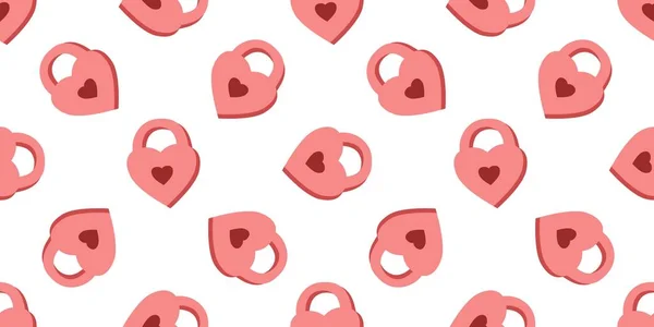 Patrón para el Día de San Valentín. Amor y corazones, 14 de febrero. Patrón para textiles y papel de embalaje. Motivos románticos .. — Vector de stock