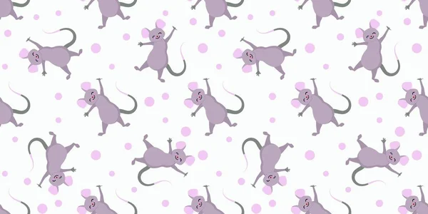 Christmas pattern. YEAR OF RAT. The mice are cute funny. CHILDREN'S TEXTILES. SYMBOL OF THE YEAR. 2020.. Royalty Free Stock Illustrations