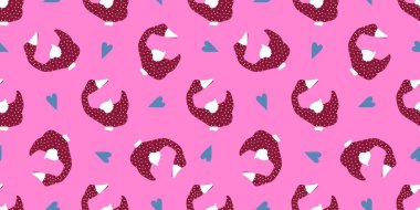 Kusursuz vektör deseni. Parlak tasarım. Pembe arka planda bir kaz. Paskalya dekorasyonu..